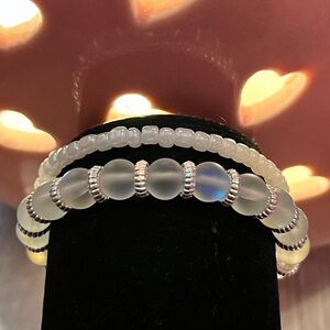 Glass bead bracelet set✨